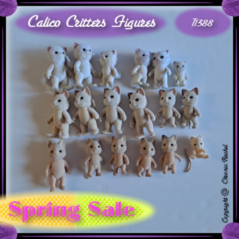 18-Pack Vintage Cat Figures
